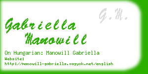 gabriella manowill business card